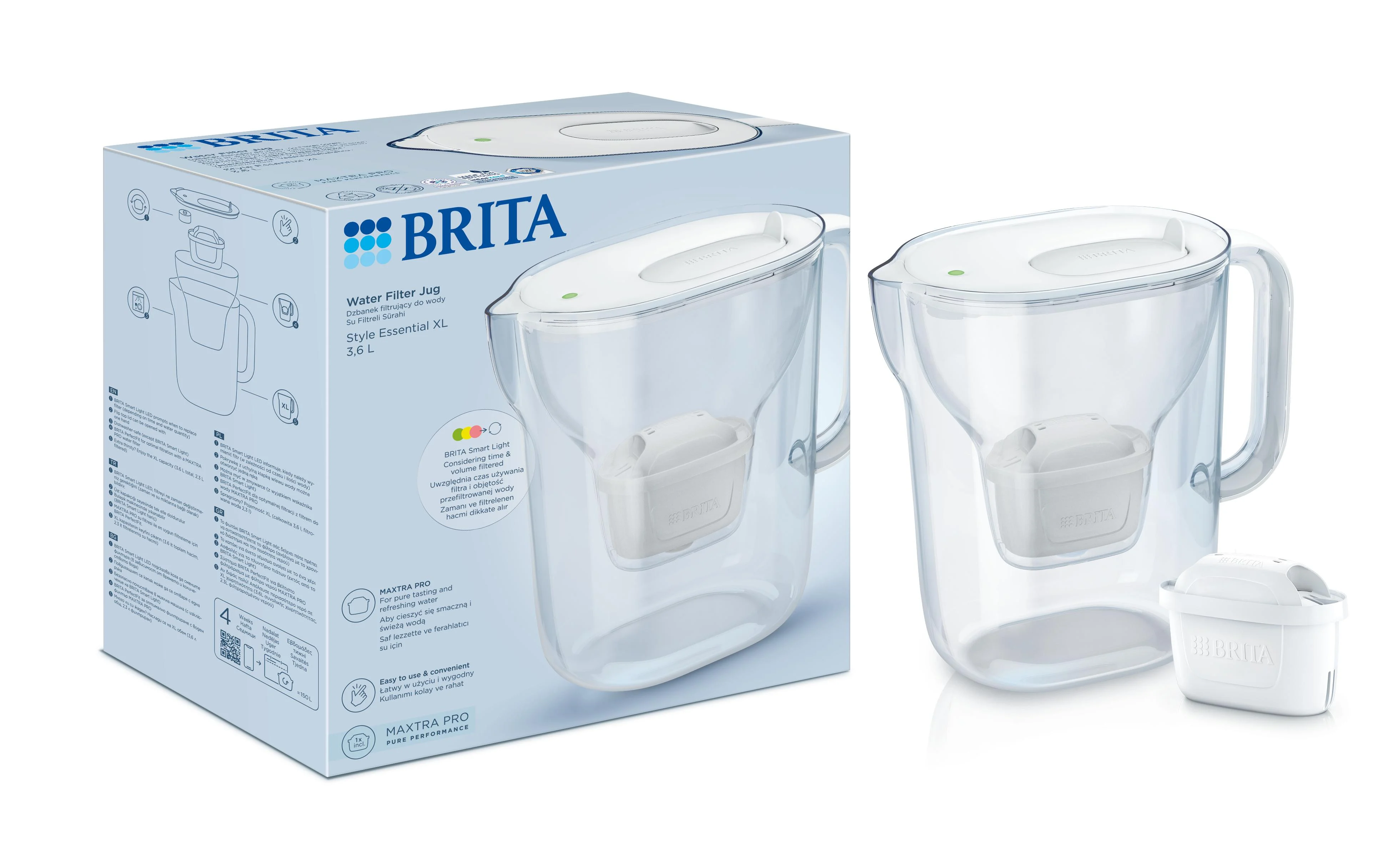 Фильтр-кувшин Brita Style Essential XL Mxpro белый
